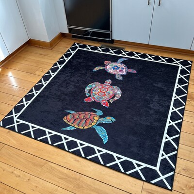 Tortoise Turtle Non-slip Washable Kitchen Rug Mat - Etsy