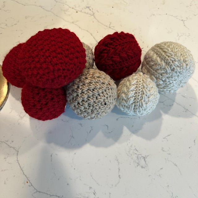 A customer's finished Snowy Wheat Stitch Ornament Crochet Pattern