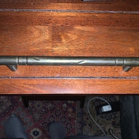 Antiker Türknauf Riegel-Set 60mm - Schwarzes Runddesign Für Holztüren