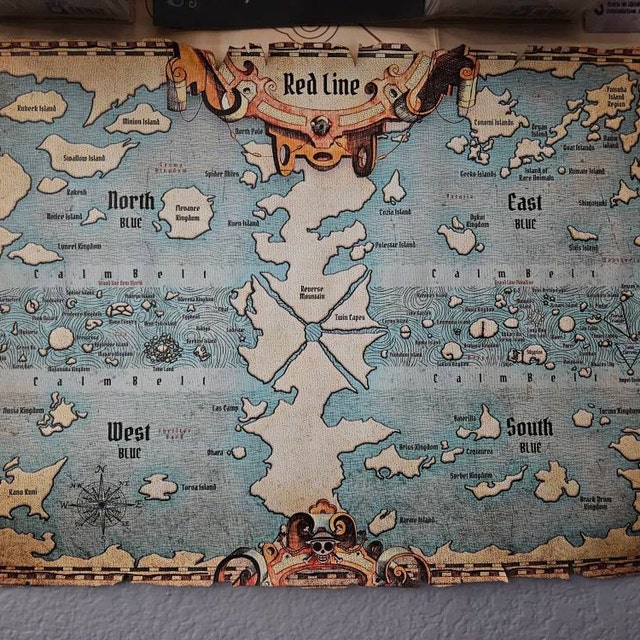 Anime One Piece World Map, Canvas Map, World Map, Canvas Scroll, Tabletop  Gift, Anime Gift, Wall Art, Canvas Gift, Anime Fans, Fanart 