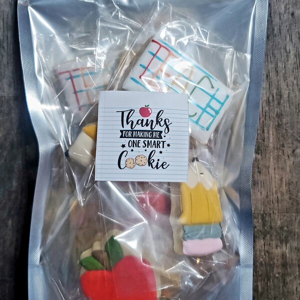 Printable Thanks for Making Me One Smart Cookie Tags, Teacher Gift Tag ...