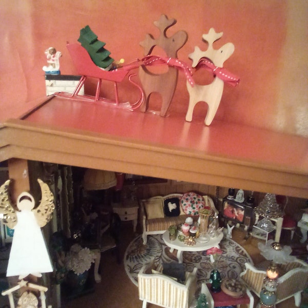 Wood Deer, Woodland Christmas Decor , Deer Decor, Winter Decor ...