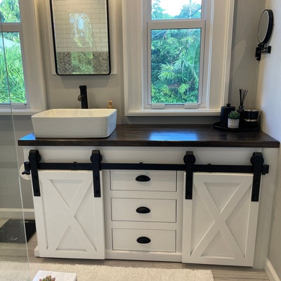11ft White Oak Bathroom Vanity Set - Etsy