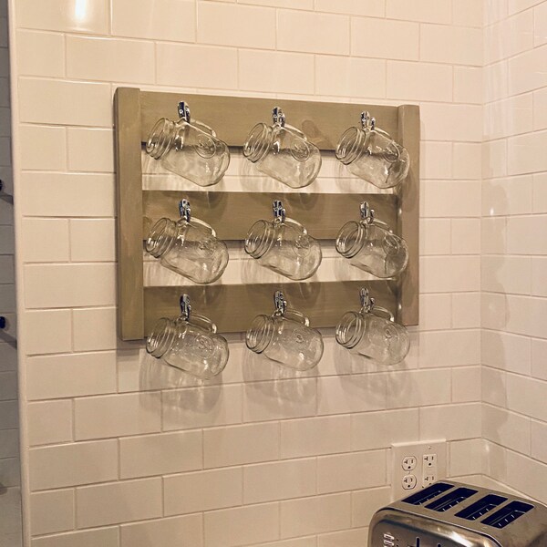Large Coffee Mug Rack // Kitchen Storage Rack // Mug Storage // Mug ...