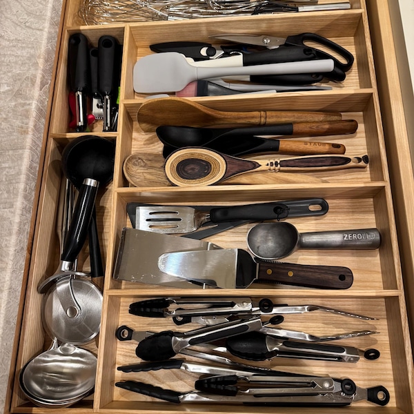 Custom Kitchen Drawer Organizer | Silverware | Baking and More - Made ...