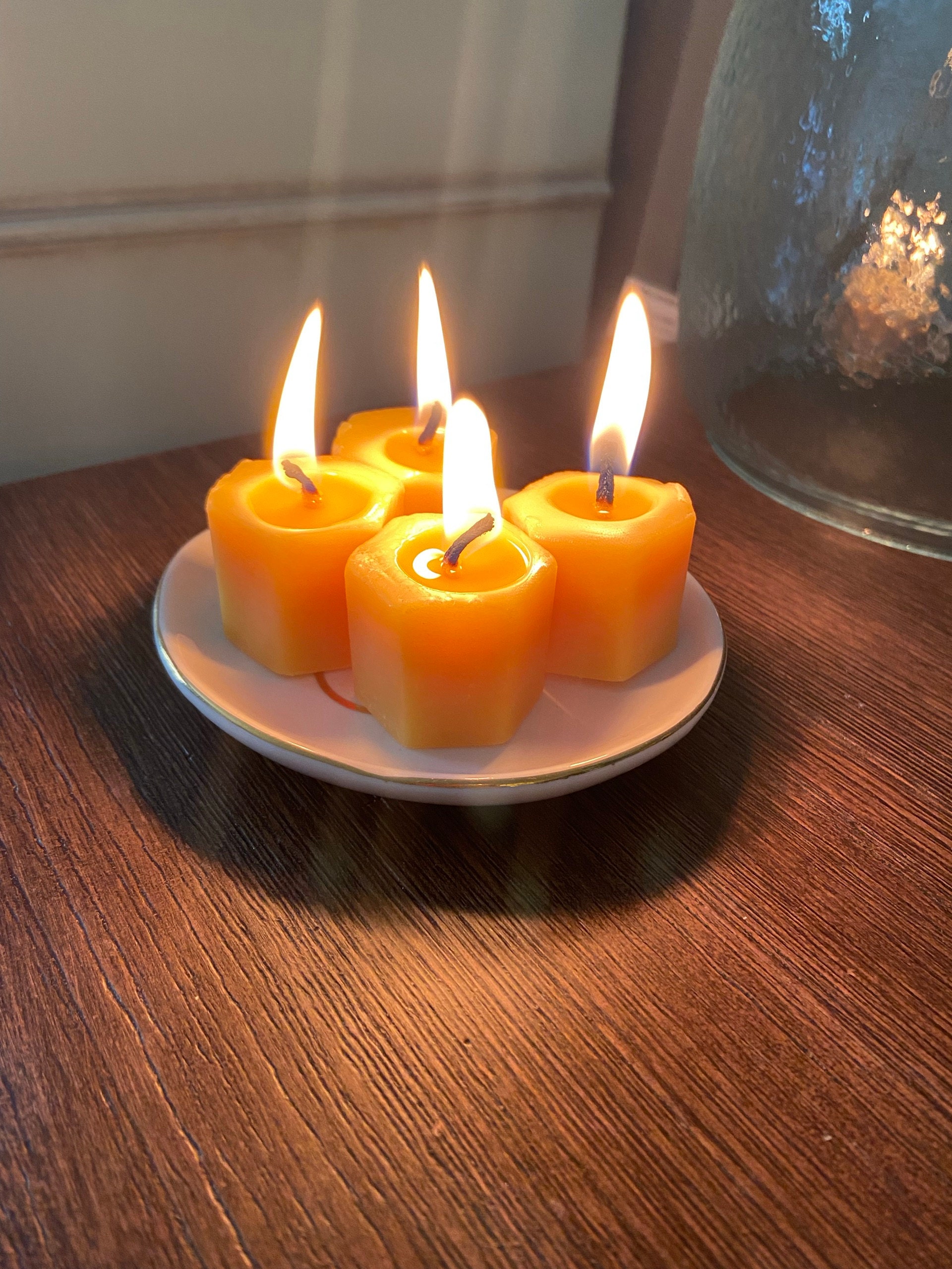 100% Pure Raw Beeswax Tea Light Candles – Handmade Organic – Ivory – Set Of 12? (Check Pack)