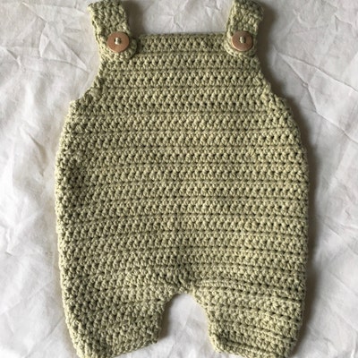CROCHET PATTERN PDF Crochet Baby Romper Calming Green Baby Overall ...