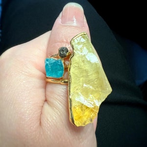 Customer photo from Marissa, Raw Crystal Ring Mystery Box! 3 Ring Set