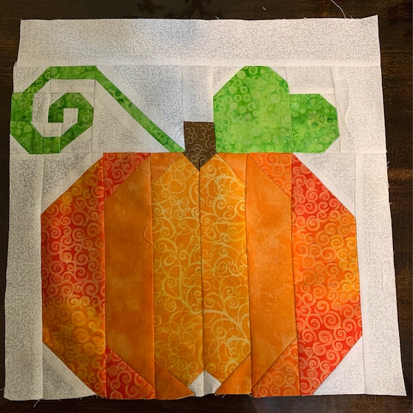 Classic Pumpkin Patch Fall Autumn PDF Quilt Block Pattern - Includes ...