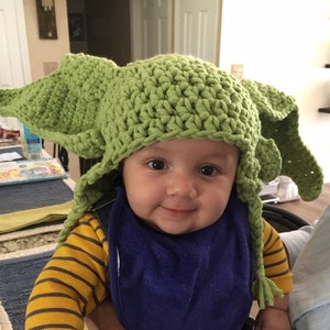 Yoda Hat All sizes Custom Made ~ Crocheted Yoda Hat ~ Halloween dcoycrochetsforyou ~ Handmade Yoda Hat ~ Star Wars Yoda Baby Yoda