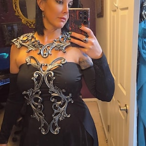 Silver Filigree Latex Harness: Baroque Faerie Chest Piece - Etsy