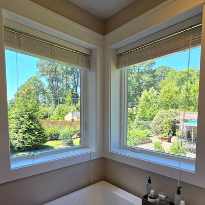 Watercolour Spring Meadow Window Decal Reusable Pink Blue Flower Window ...