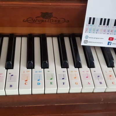 Piano and Keyboard Note Chart for 88 Keys, Use Behind the Keys, Ideal ...