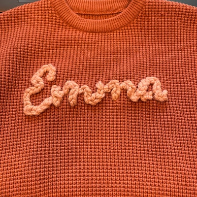 DIY Name Sweater Kit Embroidery Personalized Stick and Stitch ...