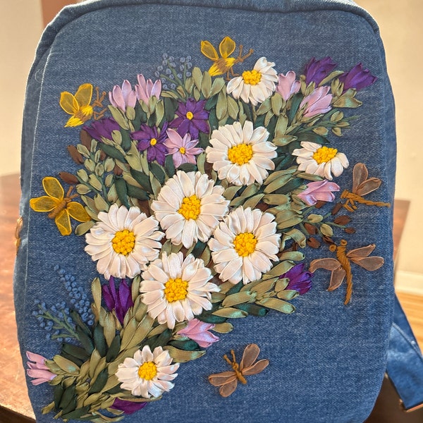 Backpacker - Backpack Ribbon Floral Blue