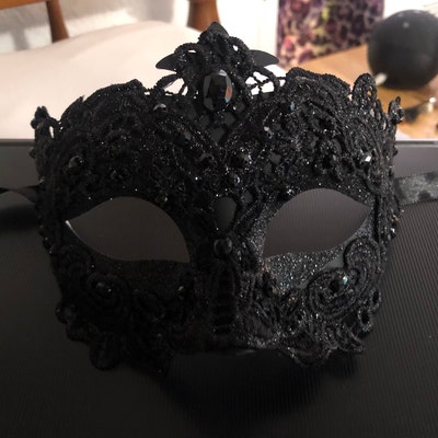 Black Lace Masquerade Ball Eye Mask for Men and Women - Etsy