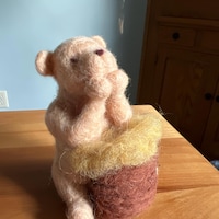 Needle Felted Peter Rabbit, Fiber Sculpted Peter Rabbit, Plush Peter ...