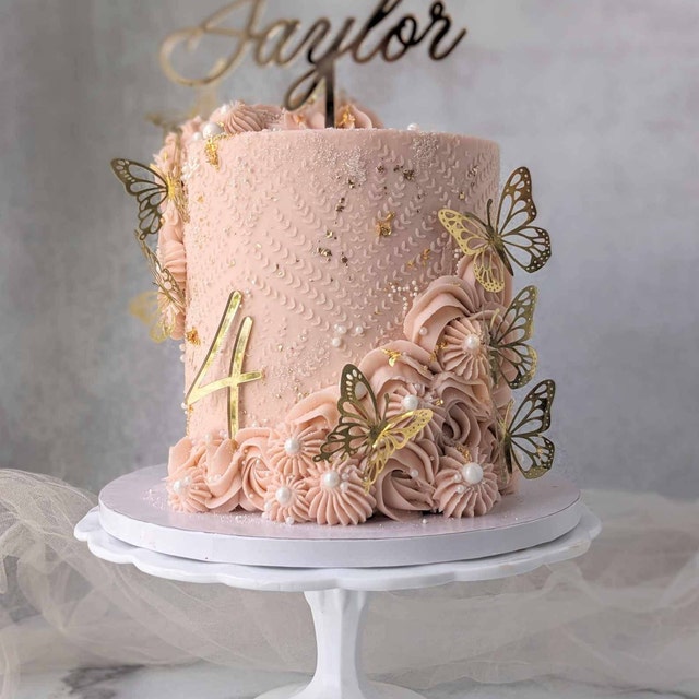 Add Gold Butterflies to your cake – A Cake Creation