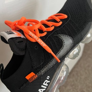 off white vapormax black laces