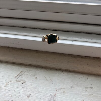 Jewelryonclick Natural 7 Carat Emerald Sterling Silver Ring For Men - Sizes 4-13