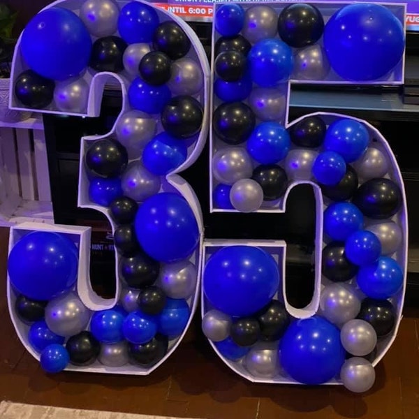 Number 5 Balloon Mosaic Template, Party Decor (digital Download) - Etsy