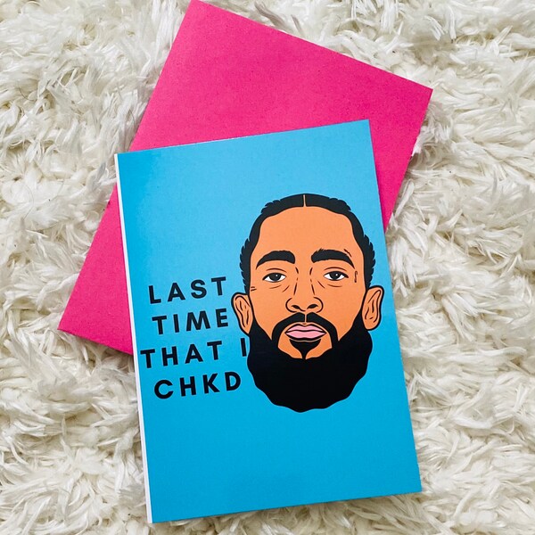 Nipsey Hussle Birthday Card Greeting Cards With Envelopes African