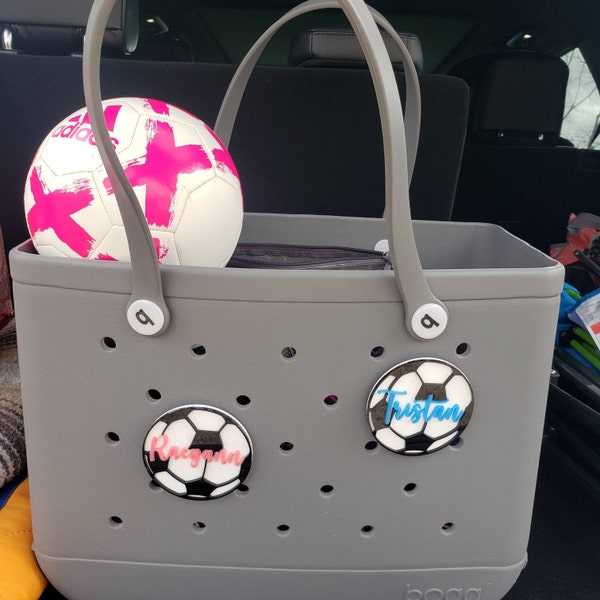 Soccer Mom BOGG Bag Charm, Soccer Season Accessories, Cheetah Print