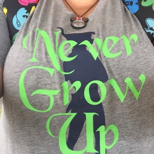 adult disney shirt pan peter quote
