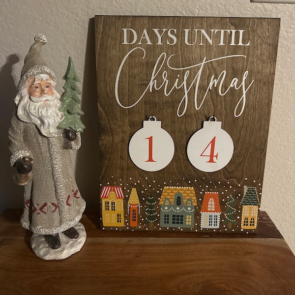 Christmas Countdown Sign, Days Until Christmas Sign, Early Christmas ...