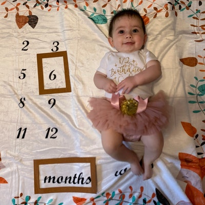 1/2 Birthday Girl Outfit, Half Birthday Outfit Girl, 6 Months Birthday ...
