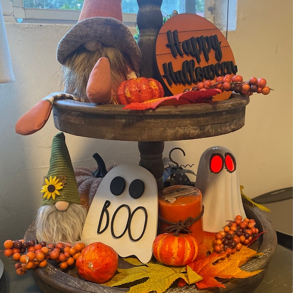 Halloween Tiered Tray Decor - Tiered Tray 3D Signs - Rae Dunn Tiered ...
