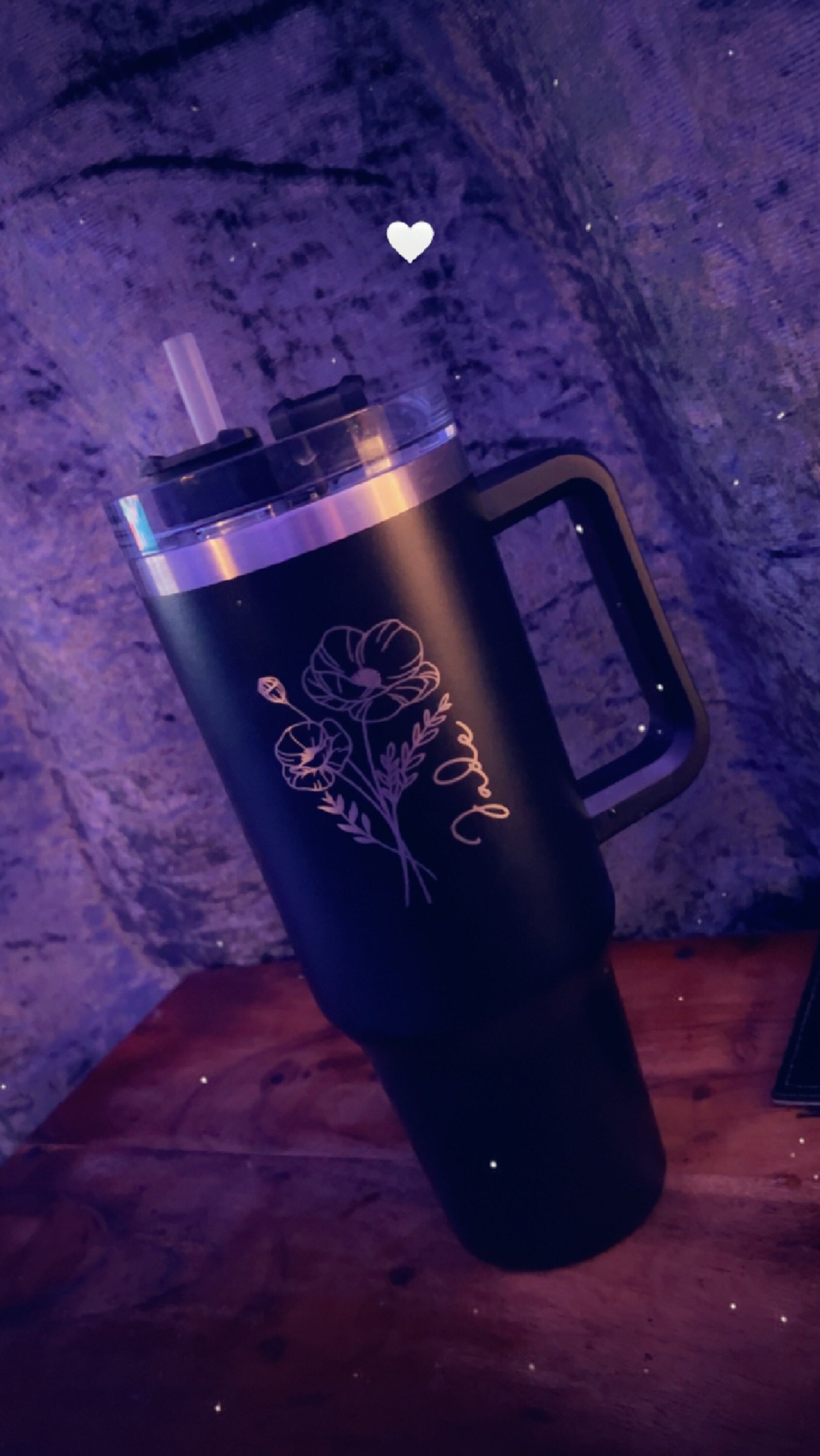 Personalized Birth Flower Tumbler for Bridesmaid Gifts, Custom Insulated 40oz Cup with Handle & Straw, Unique Color Options