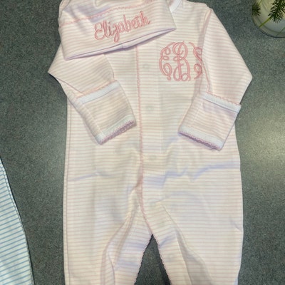 Baby Girl Coming Home Outfit Monogrammed Newborn Outfit Pink - Etsy