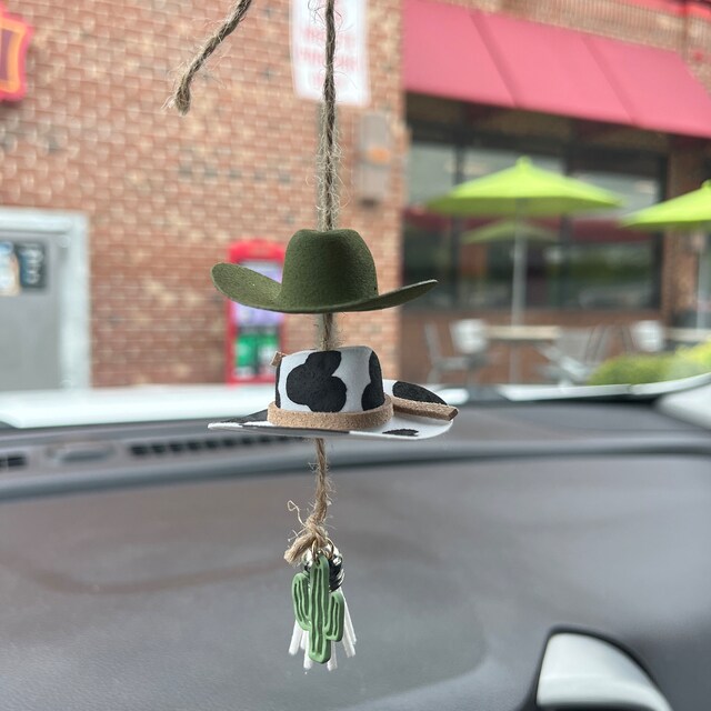 Cowboy Accessories For Women Western Cowboy Hat Car Charm, Country