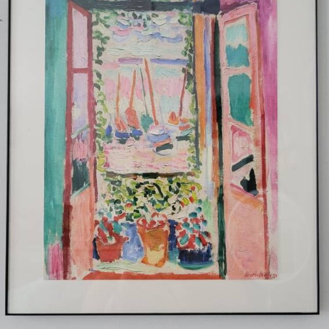 アンリ・マティス プリント、ピンクアート、開いた窓、La Fenêtre