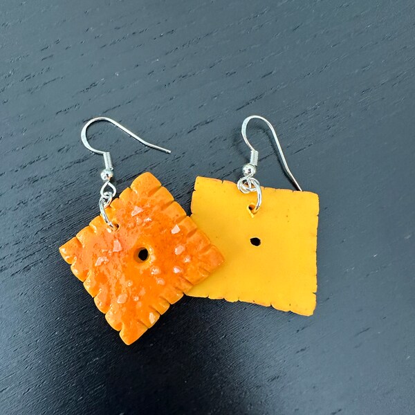 Lunchable Earrngs, Cheese And Cracker Earrngs, Snack Earrngs, Fun...