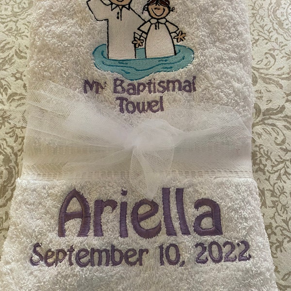 LDS Baptism Towel for Girls - Etsy