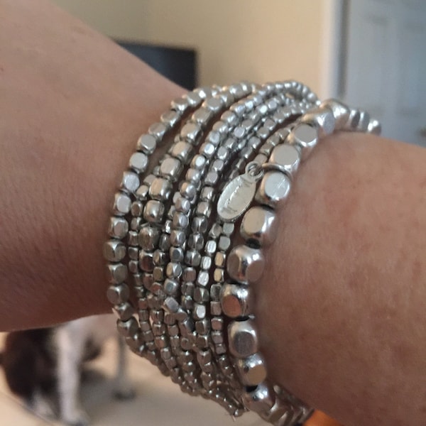 Pebbles Brown Stretchy Bracelet