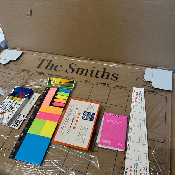 Acrylic Fridge Calendar Monthly and Weekly Family Planner for