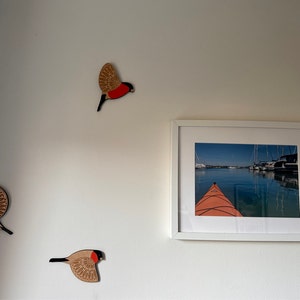 Folk Art Wooden Robins Wall Decor Hangings - Etsy