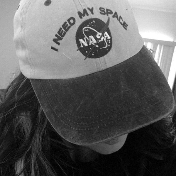 NASA I Need My Space Embroidered Two Tone Pigment Dyed Cotton Cap - Etsy