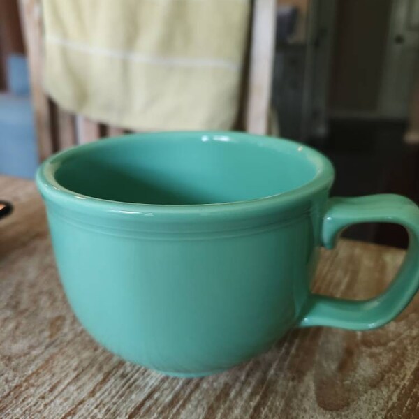 Fiesta Coastal Tapered Mug - Blue Shells & Coral Design, Ceramic, Microwave & Dishwasher Safe