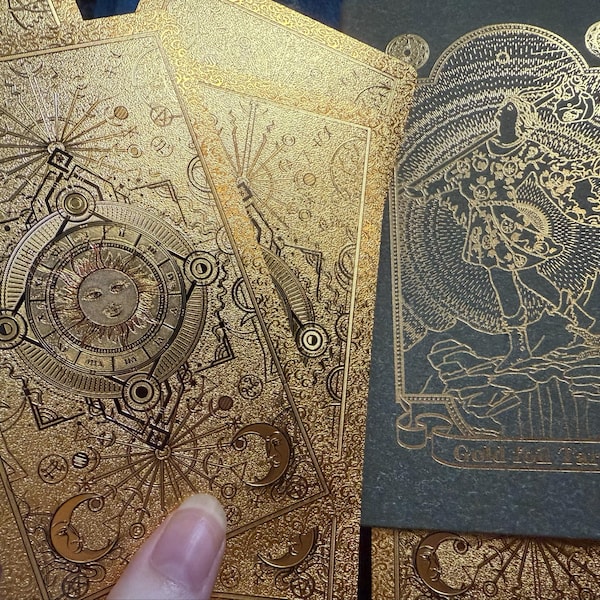 Gold Foil Rider Waite Tarot Deck With Booklet and Classic Original ...