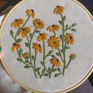 Arte DIY bordado para principiantes patrón de flores arte - Etsy México Arte DIY bordado para principiantes patrón de flores arte - Etsy México