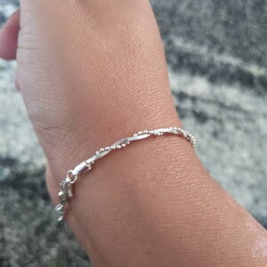 SILVER925 GUESS TWIST CHAIN BRACELETシルバー Men's Real Solid 925 Sterling Silver Bracelet Jewelry