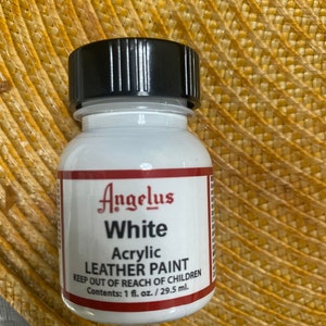 Angelus Acrylic Leather Paint White 1 oz 1 Fl Oz (Pack of 1) White