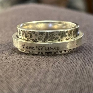Personalized Ring Inspiration Spinner Ring Silver Jewelry Personalized ...