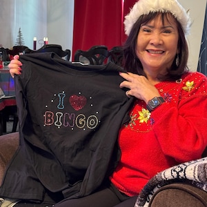 Crazy BINGO Lady Iron on Transfer - Bingo Bling Rhinestones - Etsy