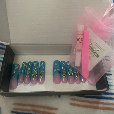 Gold Chrome Nails Chrome Nails 3D Nails Gold Press on Nails - Etsy