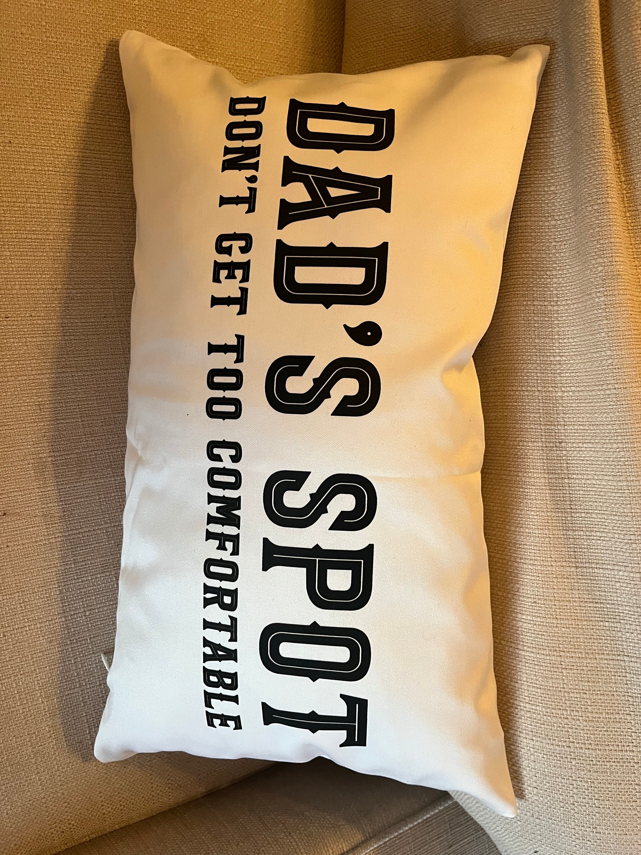 Dads Chair Pillow, Custom Throw Pillow, Funny Dad Pillow, Funny Husband Pillow, Funny Dad Gift, Dad Pillow Case, Personalize Dad Pillow
